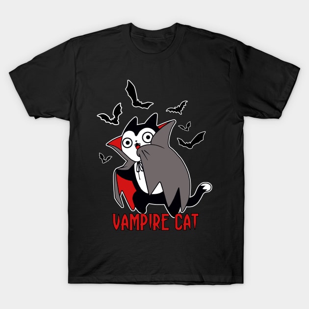 Vampire Cat T-Shirt by SarahJoncas